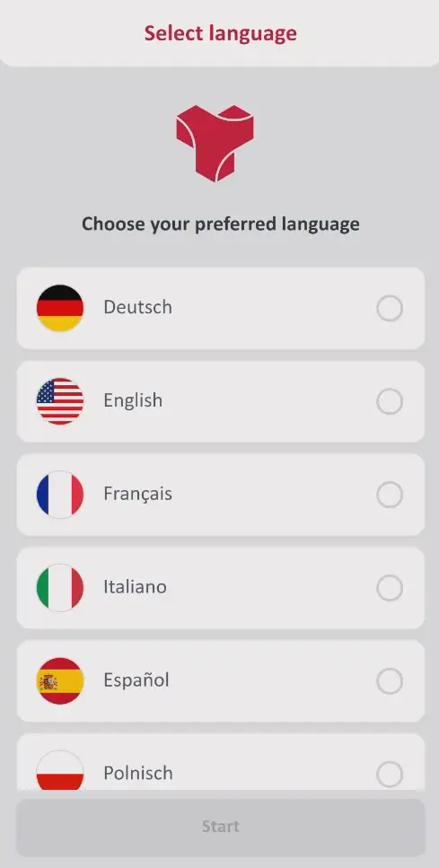 Sprache auswählen