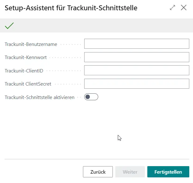 Einrichtungsassistent Seite 2