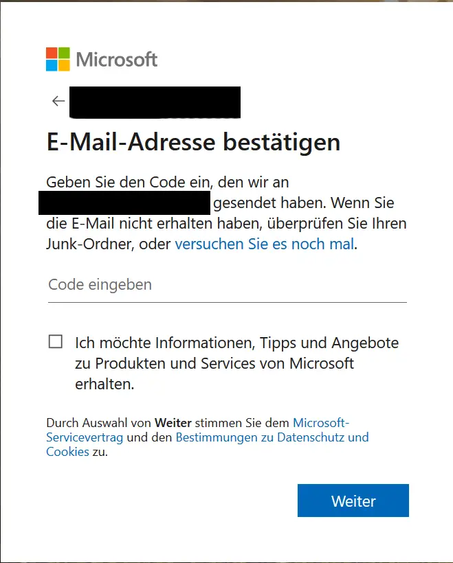 Code eingeben