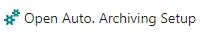 open auto. archiving setup