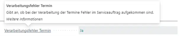 Appointment processing error