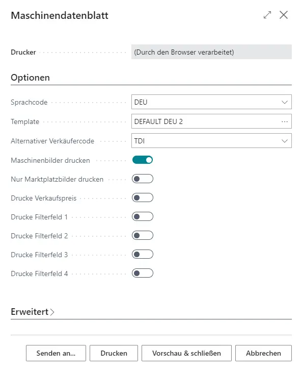 Assistant fiche de données machine